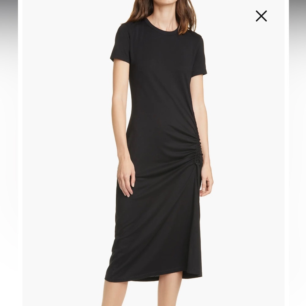 rag & bone Ina Ruched Midi T-Shirt Dress
